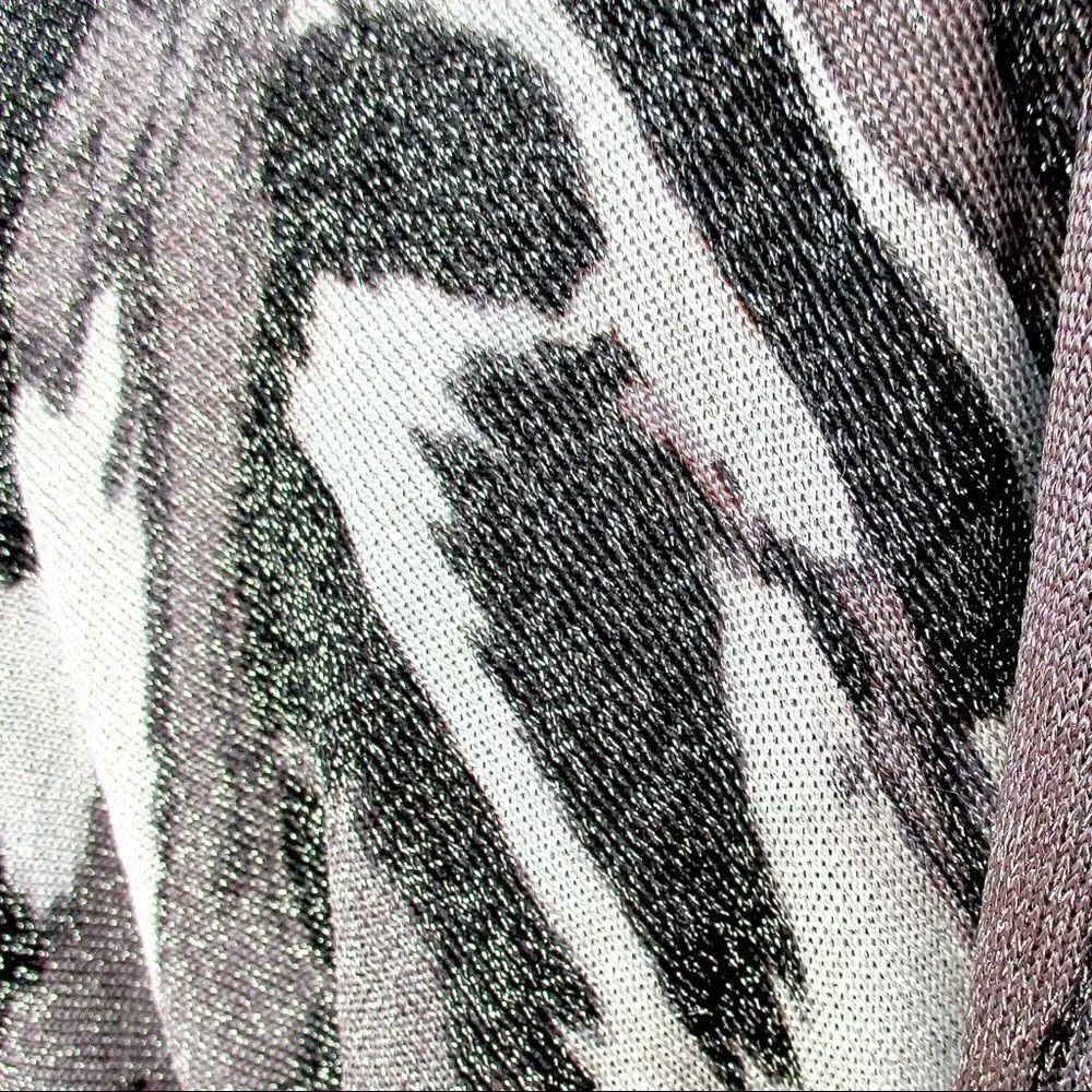 Express Abstract Shimmer 3/4 Sleeve Sweater - Picture 4 of 7